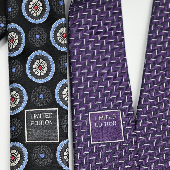 LOT of Two Daniel Cremieux Signature 7-Fold Neckties Ties Hand Made in Italy NEW - Picture 4 of 5
